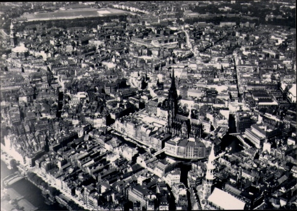 Foto Hamburg, Fliegeraufnahme