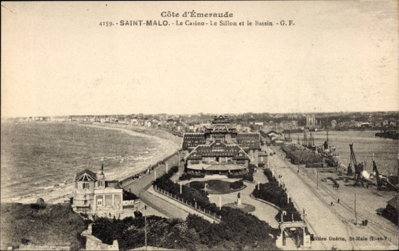 CPA Saint Malo Ille i Vilaine Bretagne, Le Casino, Le Sillon i le Bassin