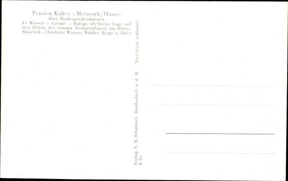 Postcard Mermuth im Hunsrück, Pension Kalter, waterfall, panorama