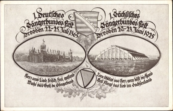 Passepartout PC Dresden, 1st Saxon Singers' Association Festival 1925, Anniversary of the Singers' Association Festival 1865