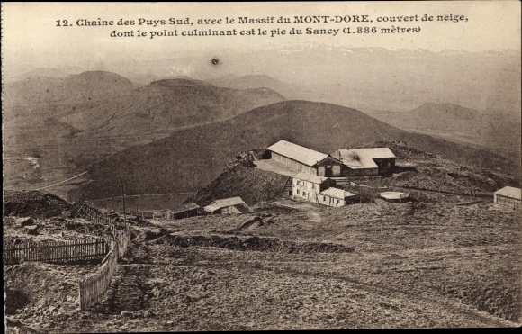 Postcard Le Mont Dore Puy de Dôme, Southern Puys chain, Pic du Sancy