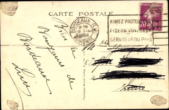 Postcard Paquebot Massilia, Compagnie Sud-Atlantique