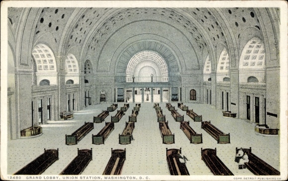 Ak Washington DC VS, Union Station, Grote Lobby