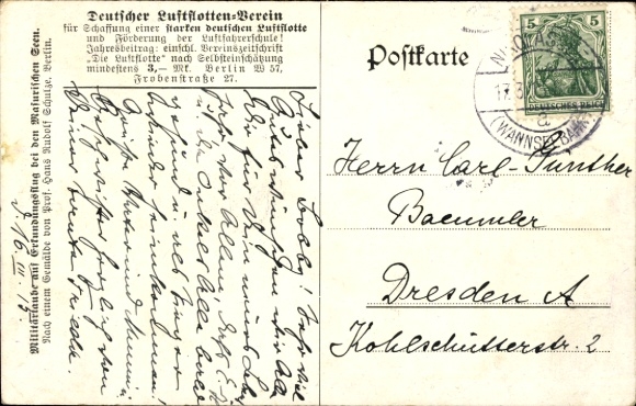Artist Postcard Schulze, Hans Rudolf, Military pigeon on reconnaissance flight near the Masurian Lakes, World War I