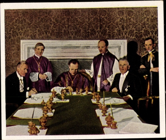 Obraz kolekcjonerski Okres powojenny nr 217 Lipiec 1933 Konkordat Rzeszy, Kardynał Pacelli, von Papen
