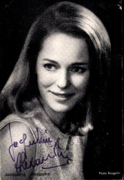 Ak Journalistin Jacqueline Alexandre, Autogramm