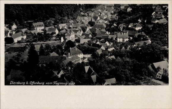 Postcard Diersburg Hohberg in the Black Forest Baden, aerial photograph