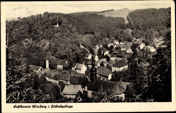 Postcard Wirsberg in the Fichtelgebirge, town view