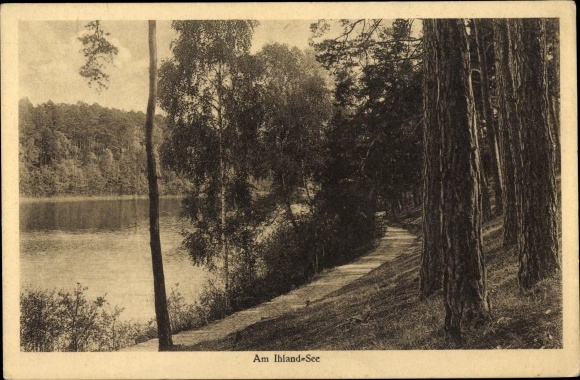 Postcard Altlandsberg in the Mark, Ihland Lake
