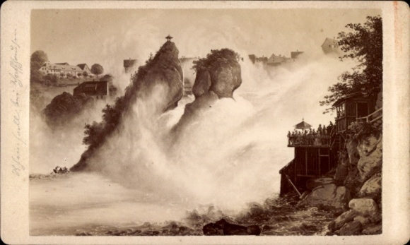 Cabinet Photo Rhine Falls Canton of Schaffhausen, the Rhine Falls