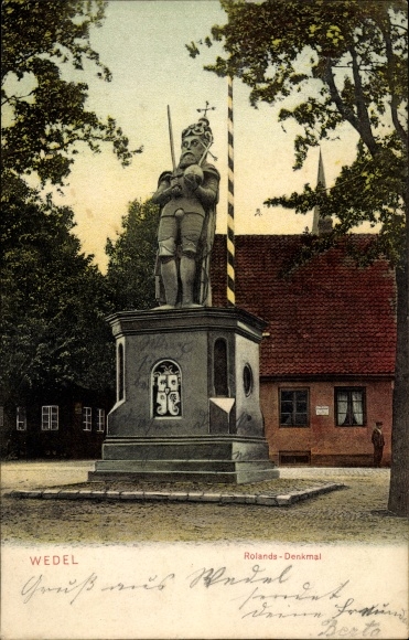 Ak Wedel in de wijk Pinneberg, uitzicht vanaf het Roland-monument
