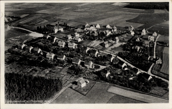 Postcard Wackersdorf in the Upper Palatinate, aerial photograph