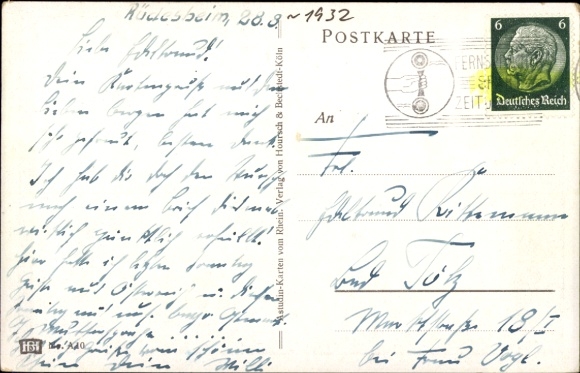 Postcard Braubach am Rhein, Marksburg