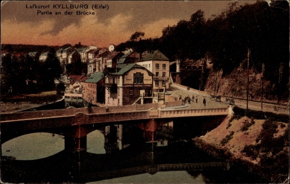 Ak Kyllburg in der Eifel, Partie an der Brücke