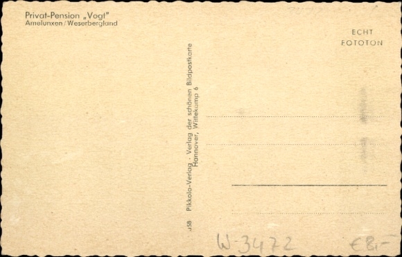 Postcard Amelunxen Beverungen in North Rhine Westphalia, Private Pension Vogt