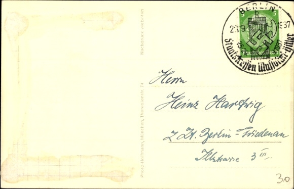 Postcard Führer and Reich Chancellor Adolf Hitler, Benito Mussolini, The Guarantors of Peace, State Meeting