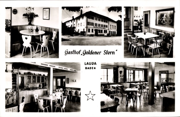 Ansichtkaart Lauda Königshofen in Tauberfranken, Gasthof Goldener Stern