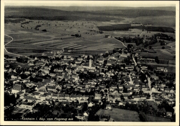 Ak Türkheim in Zwaben, luchtfoto
