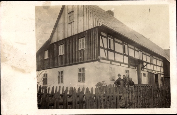 Photo Postcard Wachau in Saxony, Haus Hermann Stein, Teichstrasse