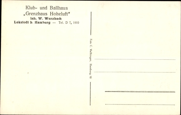PC Hamburg Eimsbüttel Lokstedt, club and ballroom Grenzhaus Hoheluft