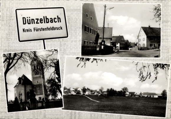Ansichtkaart Dünzelbach Moorenweis in Opper-Beieren, gedeeltelijk uitzicht