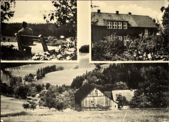 Postcard Kottengrün Werda in the Vogtland, Bible and convalescent home
