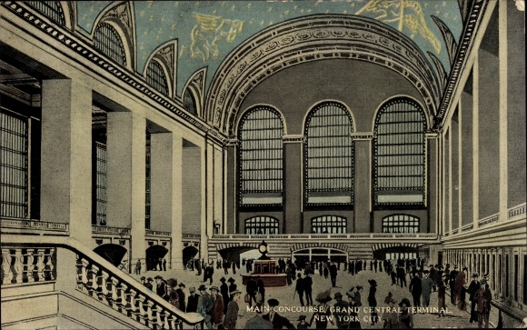 Postcard New York City USA, Grand Central Terminal Station