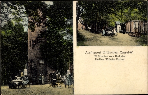 Postcard Kassel in Hesse, Elf-Buchen, Tower