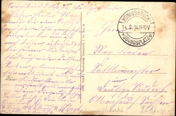 Postcard Königsbrück in Oberlausitz, total view