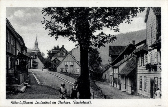 Ak Bergstadt Lautenthal Langelsheim am Harz, Bischofstal, Luftkurort