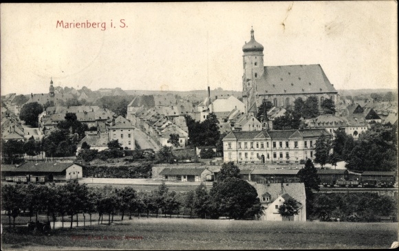 Postcard Marienberg in the Erzgebirge of Saxony, panorama