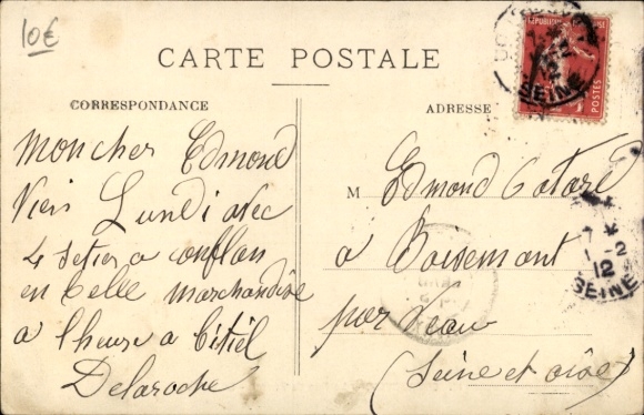 Postcard Courbevoie Hauts de Seine, Rue de Bezons, Le Voute