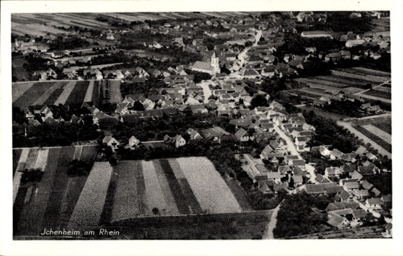 Postcard Ichenheim Neuried in Baden, aerial photograph