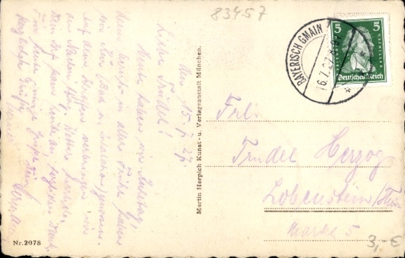 Postcard Bayerisch Gmain Upper Bavaria, Alpine Restaurant Schroffen