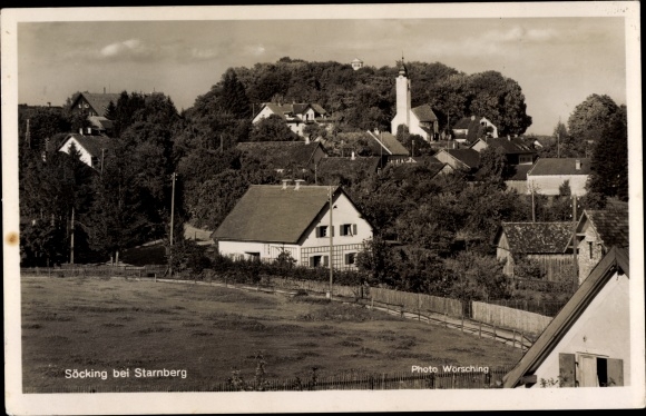Postcard Söcking Starnberg in Upper Bavaria, view of the place