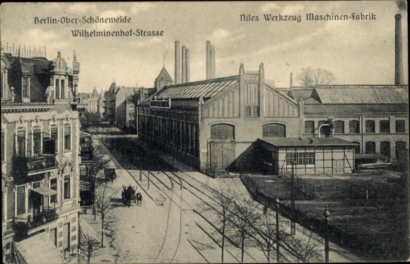 Ak Berlin Köpenick Oberschöneweide, Wilhelminenhofstraße, Niles Werkzeug Maschinenfabrik