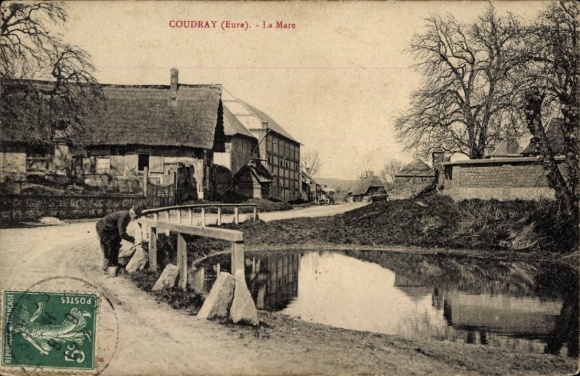 Ak Coudray Eure, la Mare