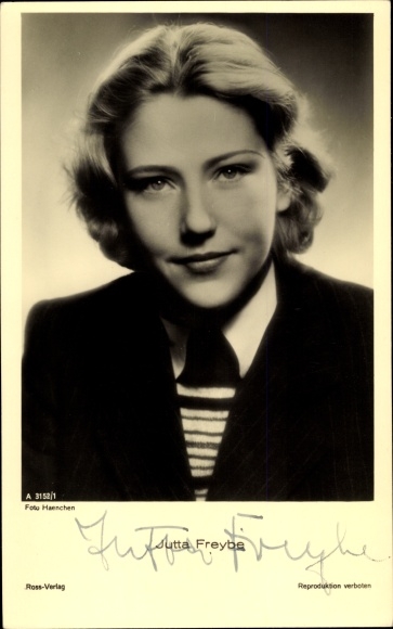 Ak Schauspielerin Jutta Freybe, Portrait, Autogramm