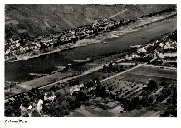 Ak Kinheim an der Mosel, Fliegeraufnahme