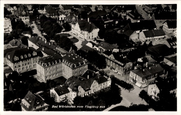 Postcard Bad Wörishofen in Unterallgäu, aerial photograph