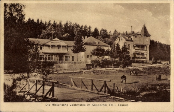 Postcard Köppern Friedrichsdorf Taunus, historic hole mill in the Köpperner Valley
