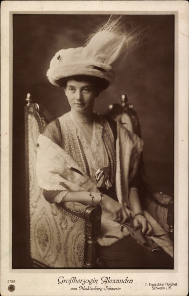 Ak Großherzogin Alexandra von Mecklenburg-Schwerin, Portrait