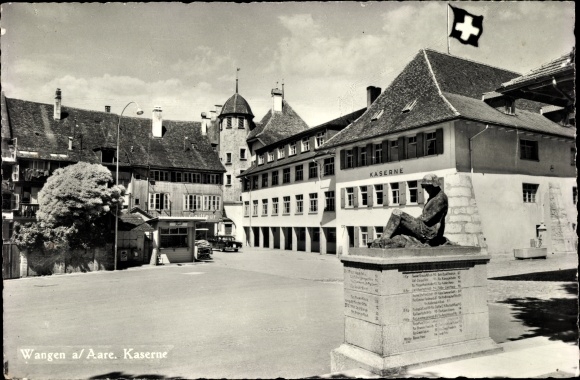 Postcard Wangen an der Aare canton of Berne, barracks
