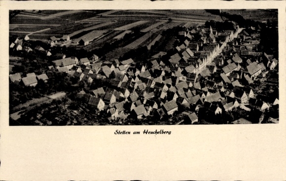 Postcard Stetten am Heuchelberg Schwaigern in Württemberg, aerial photograph