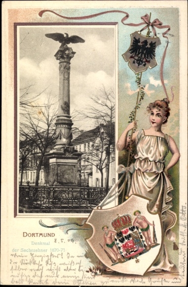 Wappen Ak Dortmund im Ruhrgebiet, Denkmal der Sechzehner