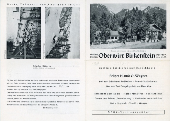 Postcard Birkenstein Fischbachau in Upper Bavaria, Gasthof Oberwirt