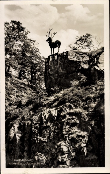 Krajowy stempel pocztowy KP Saig nad Titisee, Hirschsprung, Höllental w Schwarzwaldzie