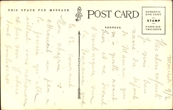 Postcard Denver Colorado, 16th Street, streetcar