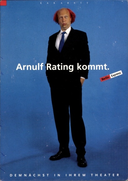 Ak Arnulf Rating kommt, Kabarettist, Berlin Express