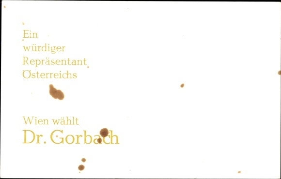 Postcard Vienna selects Dr. Alfons Gorbach, A Worthy Representative of Austria, John F. Kennedy